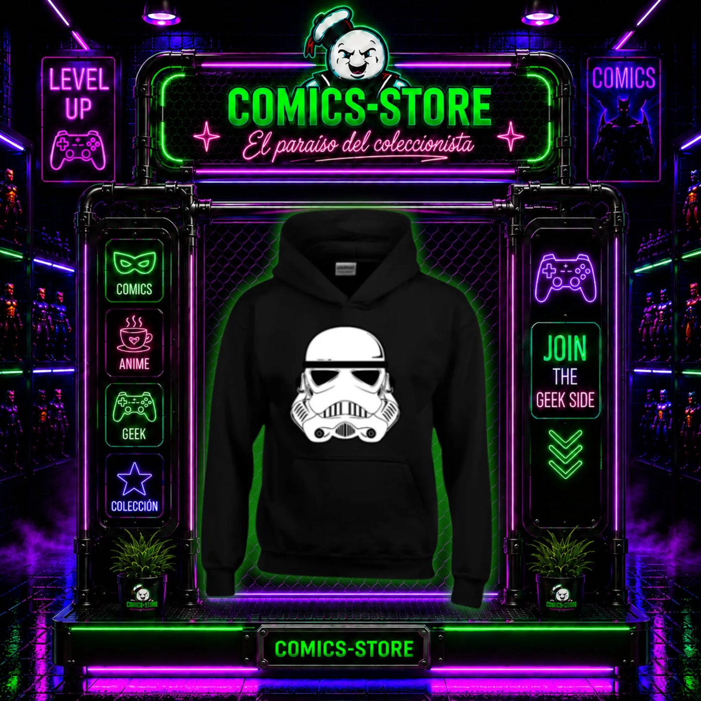 Hoodie Capota Negro Star Wars Stormtrooper