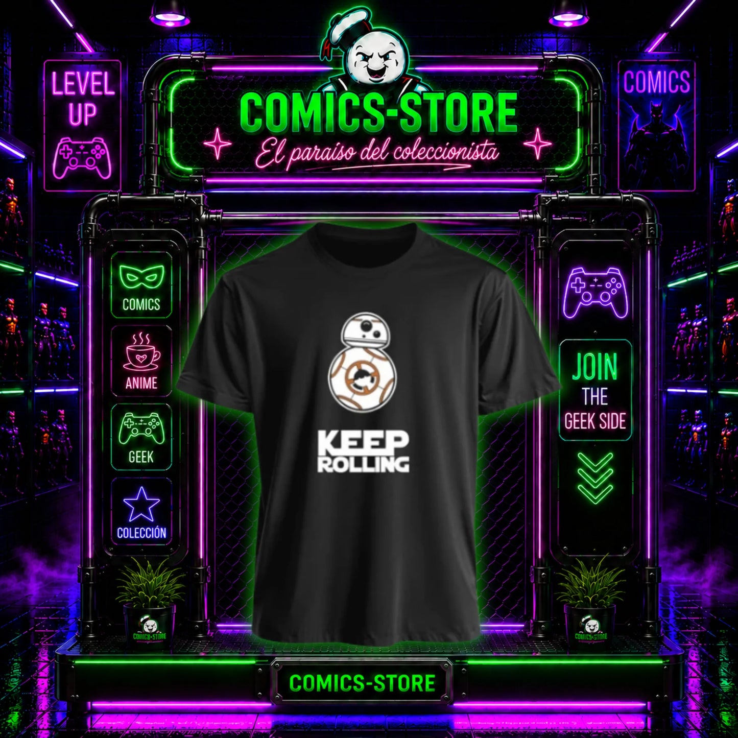 Camiseta Star Wars Keep Rolling