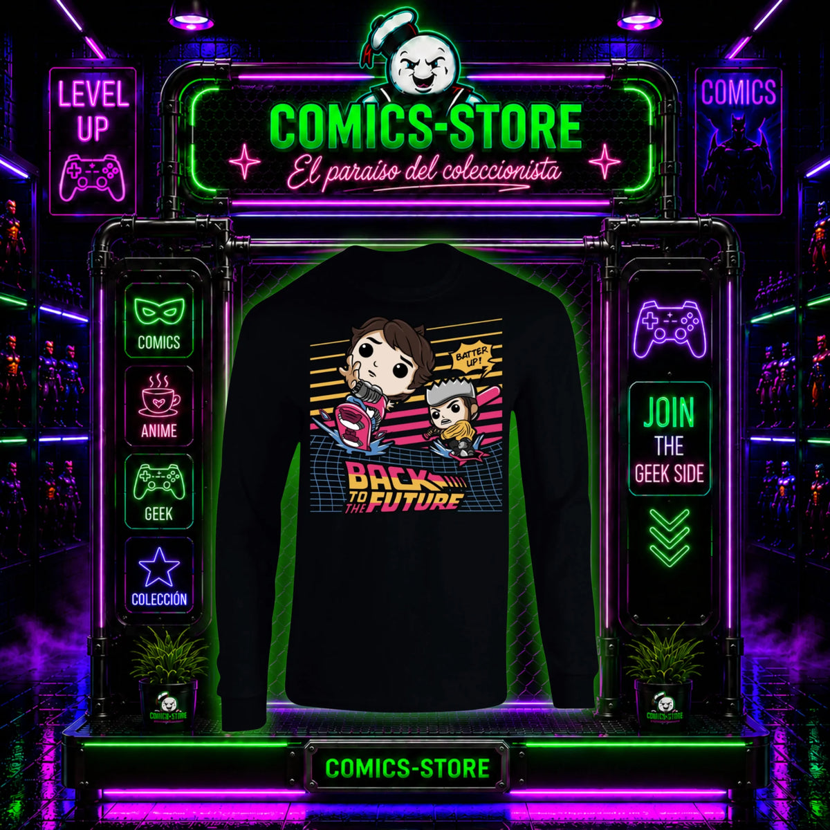 T-Shirt Manga Larga Back To The Future Pop Art