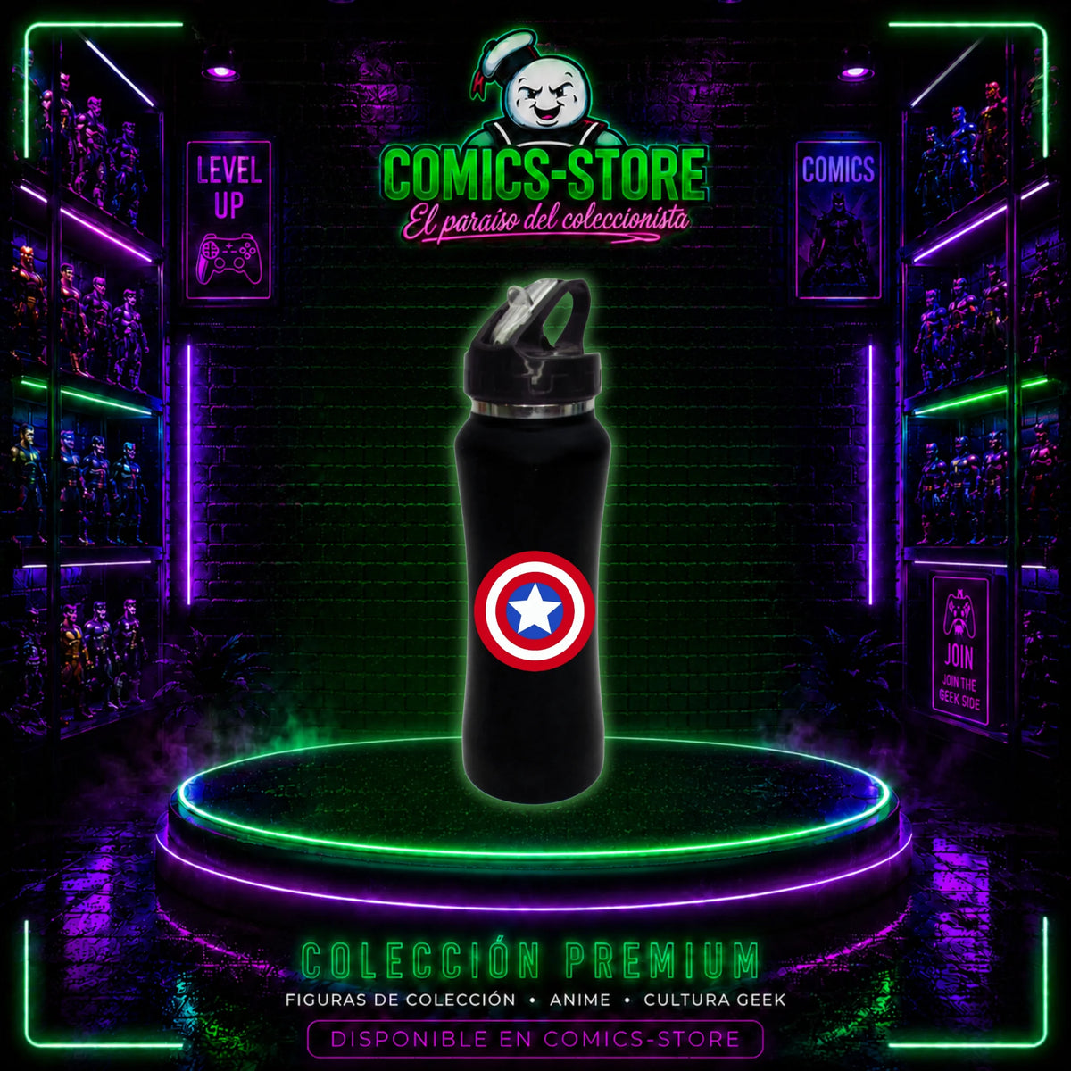Termo Pitillo Capitan America Black