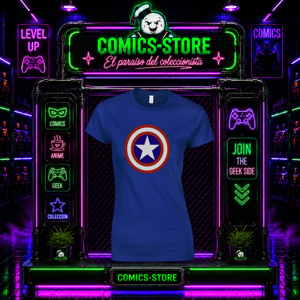 Camiseta Capitan America Dama