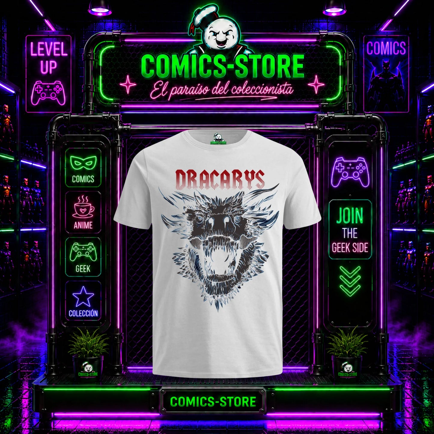 Camiseta Game Of Thrones Dracarys White Series