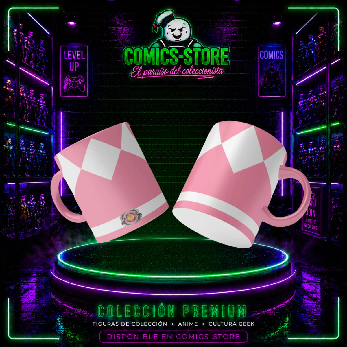 Mug Ceramica Power Rangers Pink