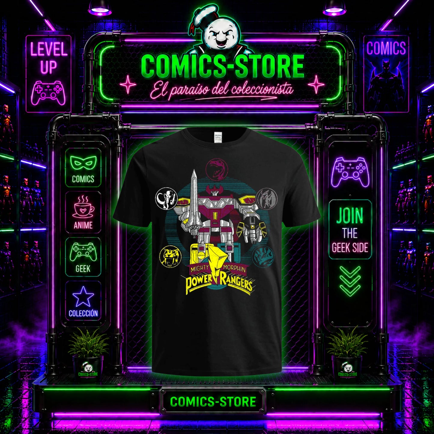 Camiseta Power Rangers Mighty Morphin