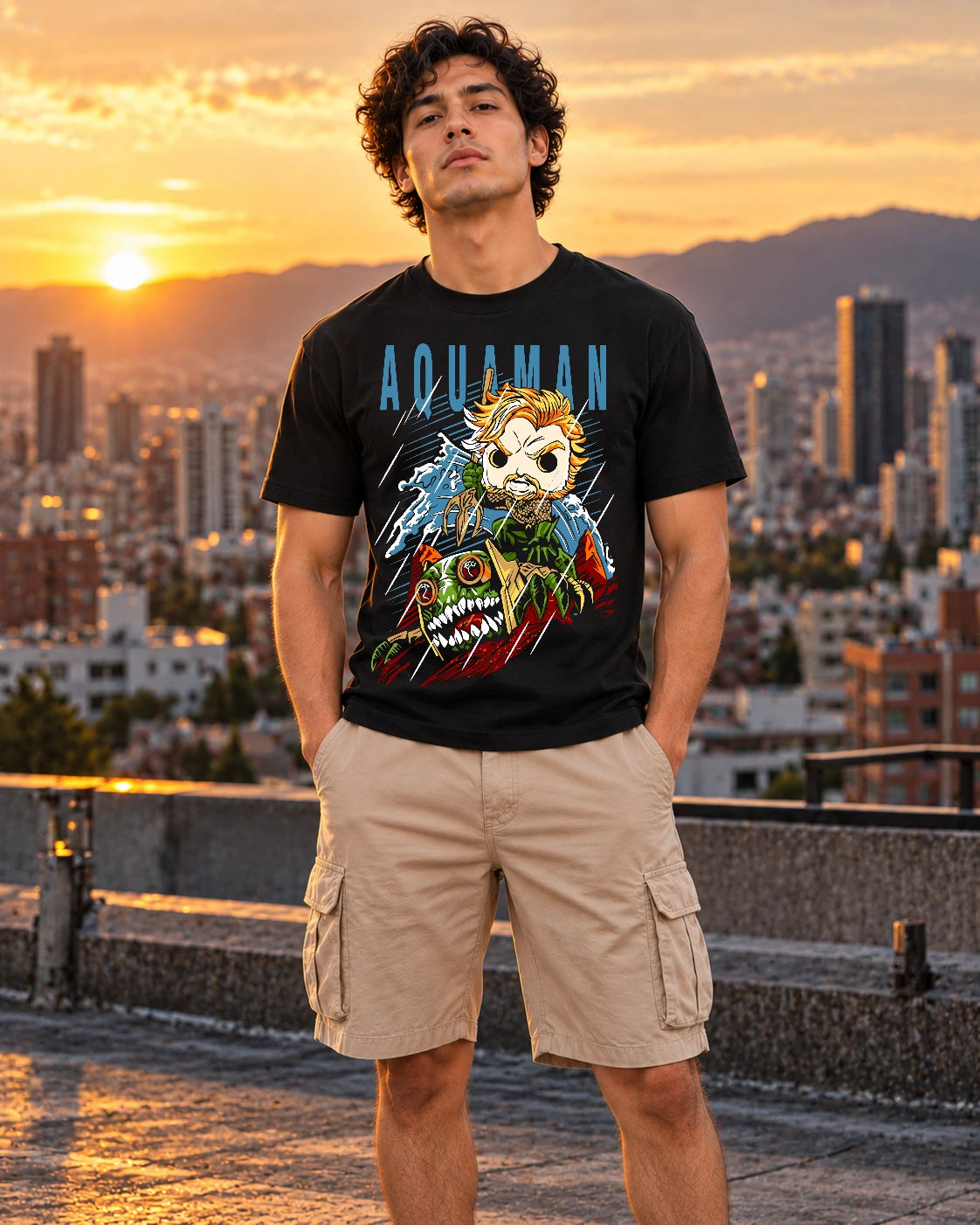Camiseta Aquaman Dc Pop