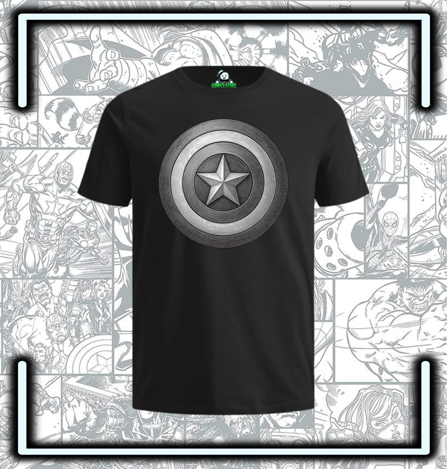 Camiseta Capitan America Platinium - Comics Store Colombia