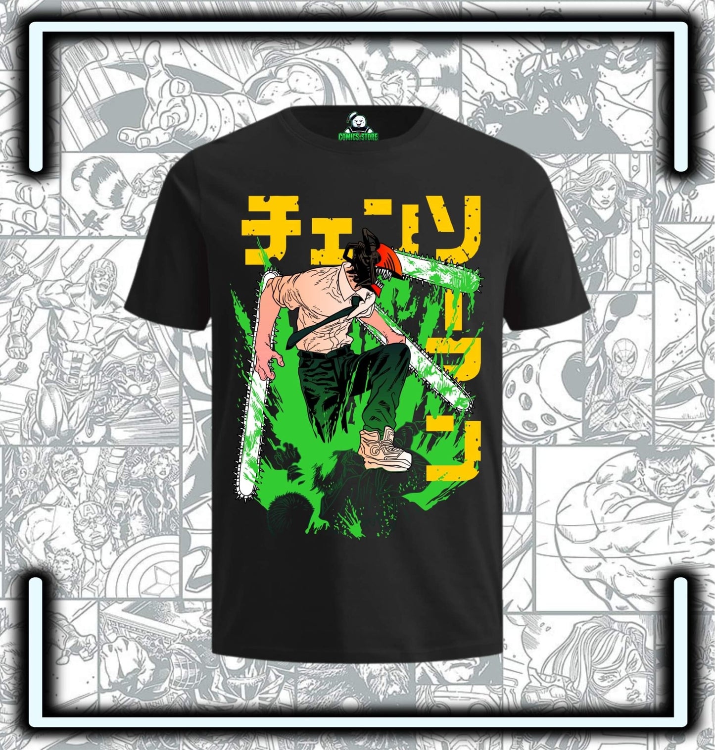 Camiseta Chainsaw Man Anime - Comics Store Colombia