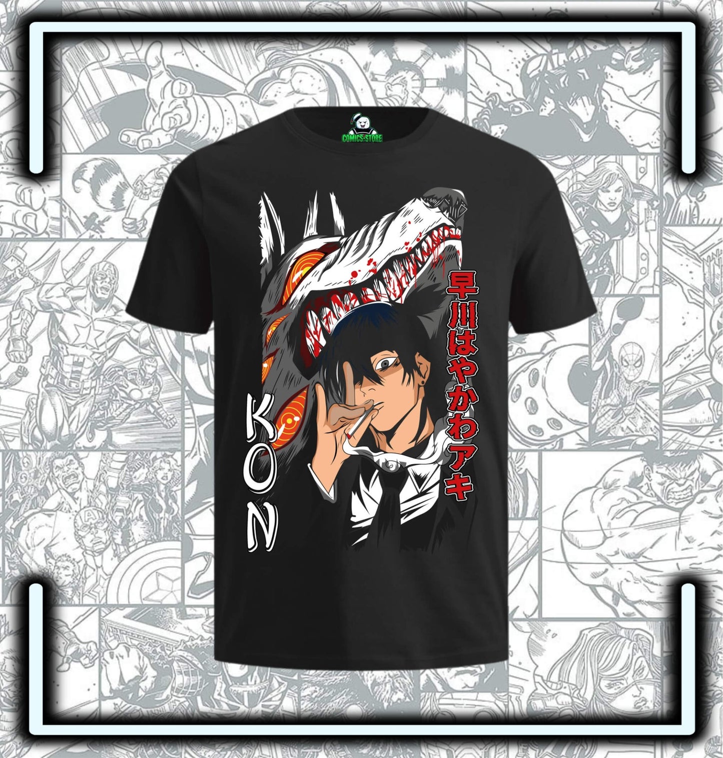 Camiseta Chainsaw Man Kon Anime - Comics Store Colombia