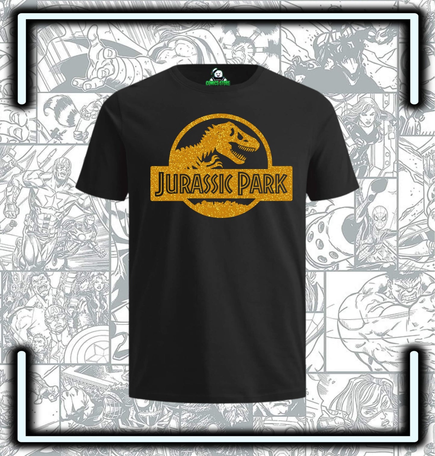 Camiseta Jurassic Park Gold - Comics Store Colombia