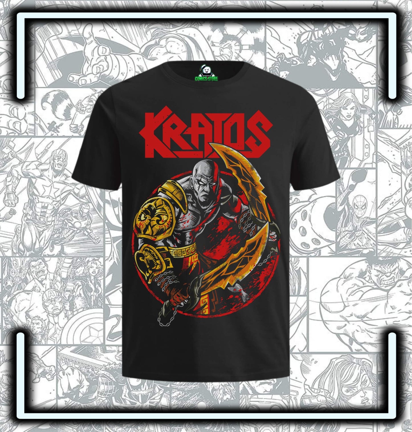 Camiseta Kratos Video Game - Comics Store Colombia
