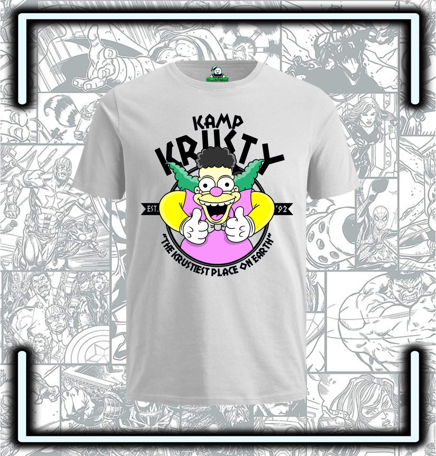 Camiseta Krusty Kamp The Simpsons - Comics Store Colombia