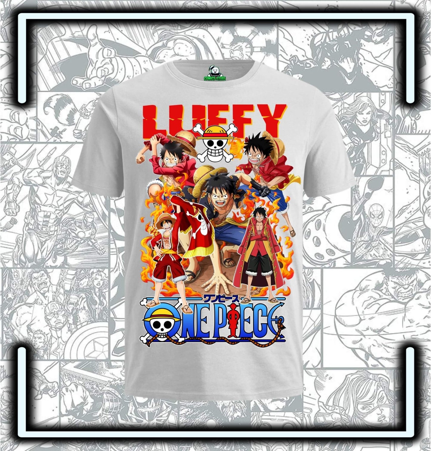 Camiseta One Piece Luffy Anime - Comics Store Colombia