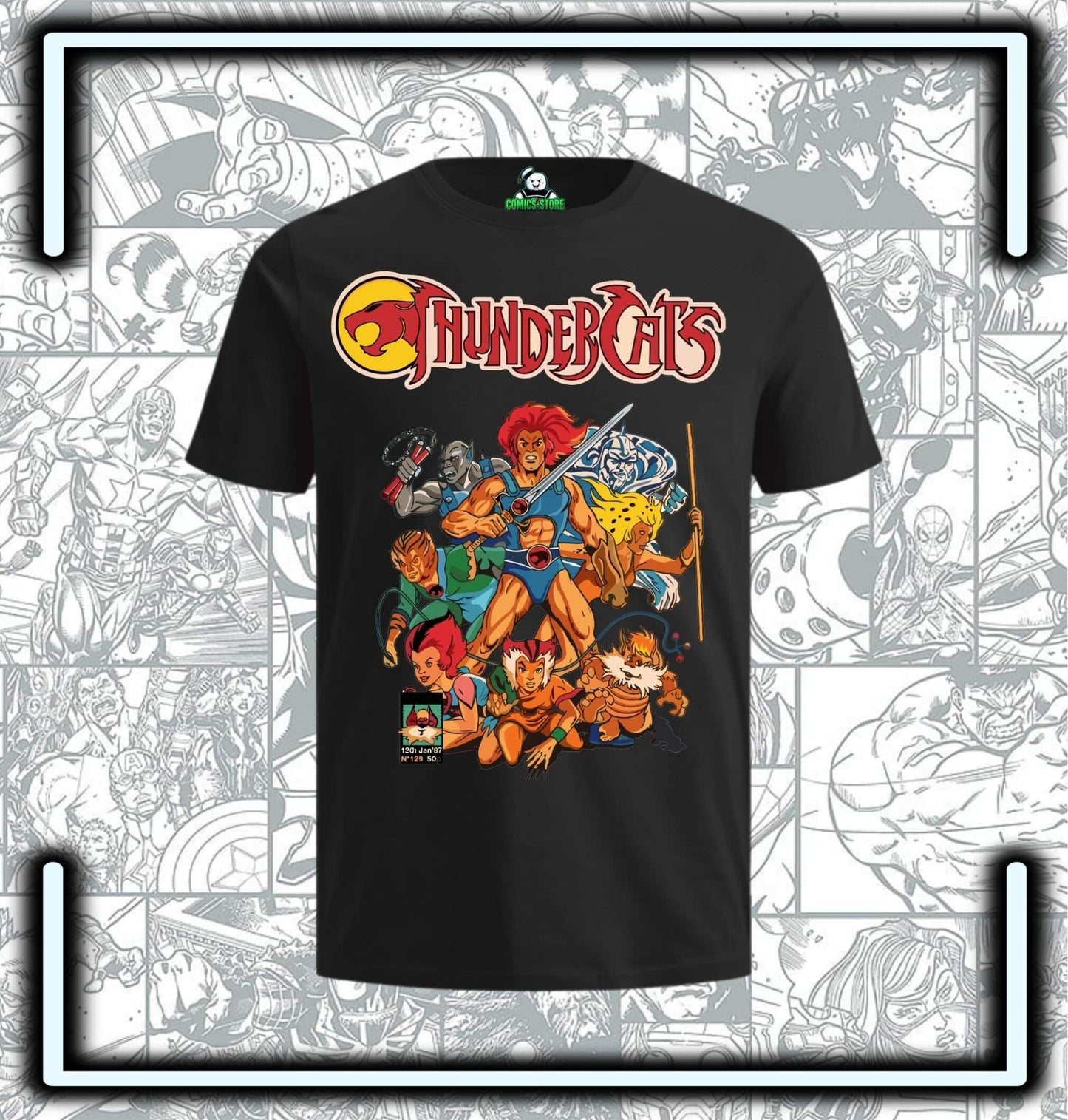 Camiseta Thundercats Black Series - Comics Store Colombia