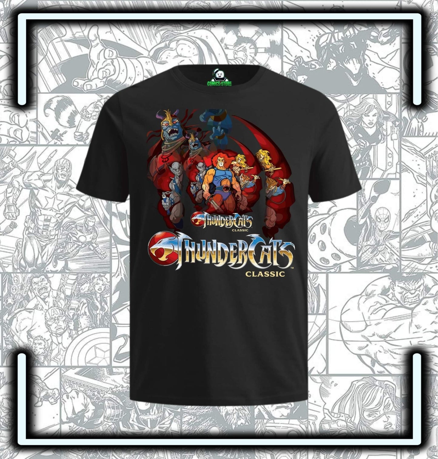 Camiseta Thundercats Black Series VI - Comics Store Colombia
