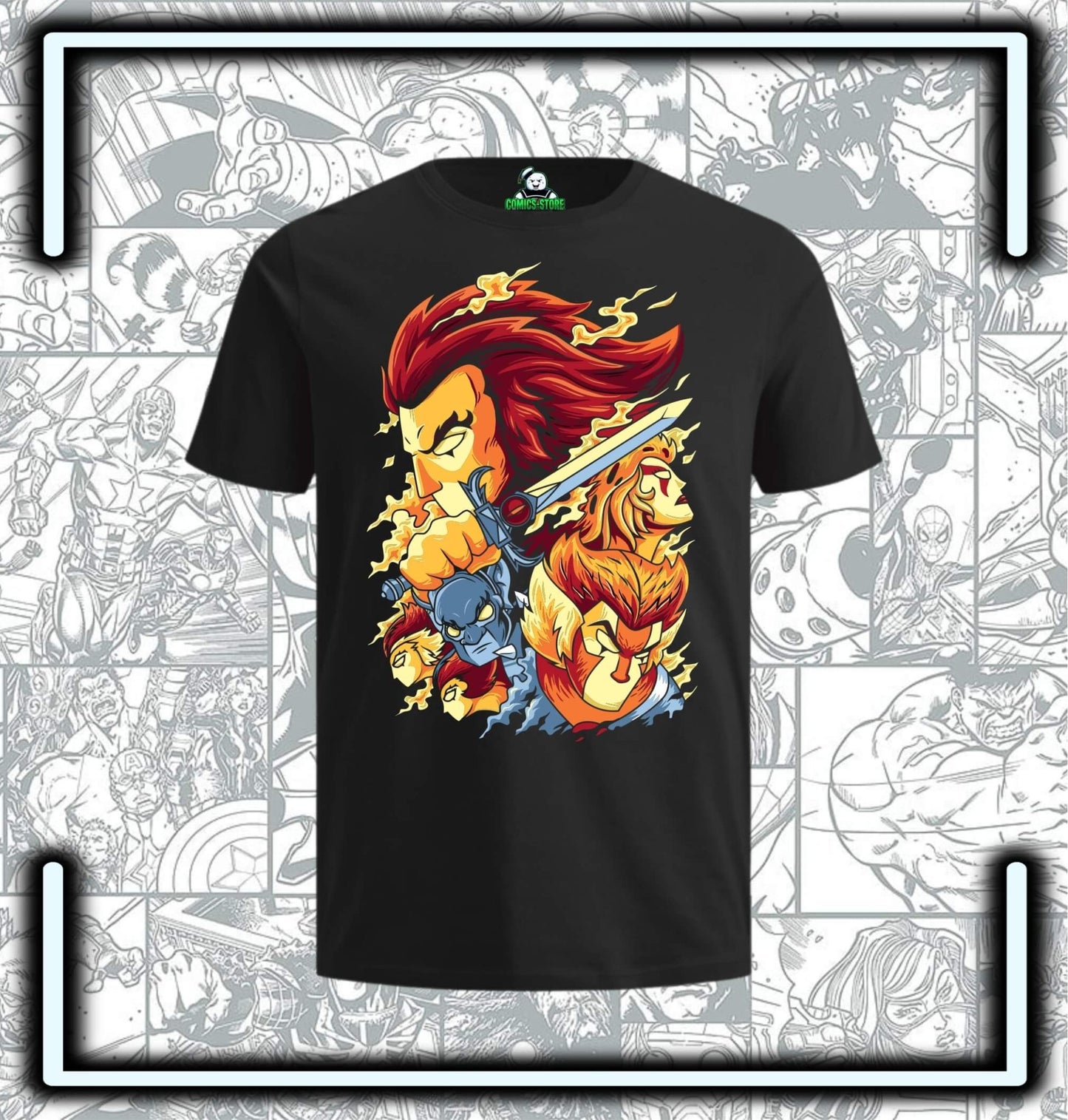 Camiseta Thundercats Black Series VIII - Comics Store Colombia