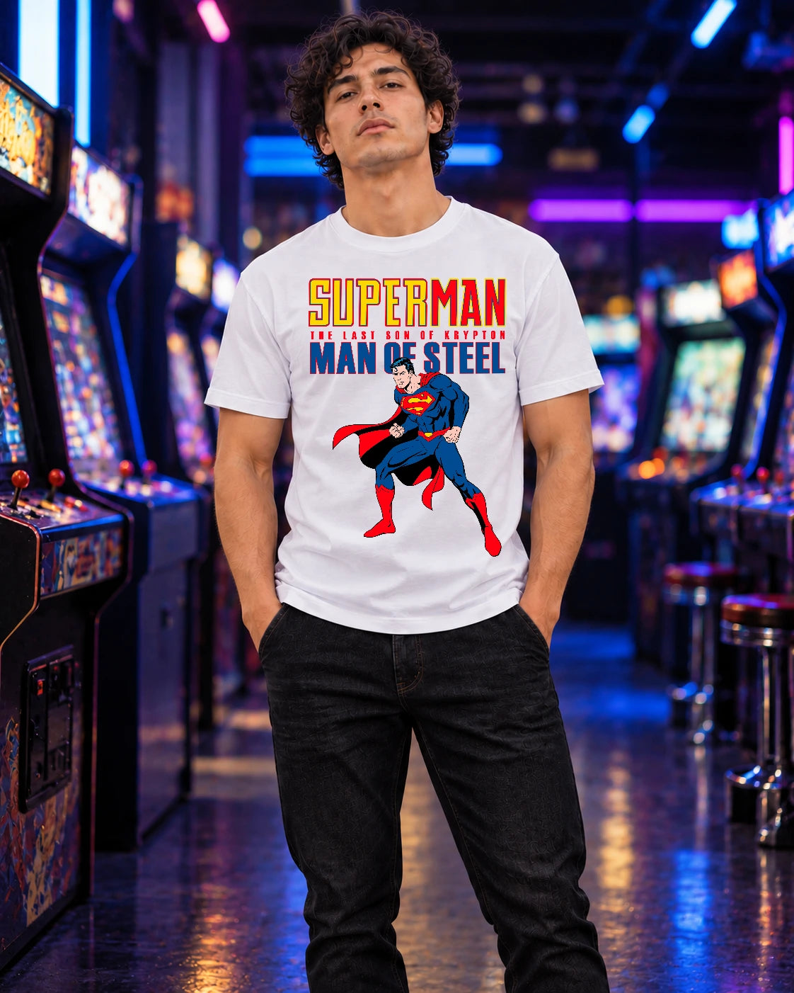 Camiseta Superman Man Of Steel Dc