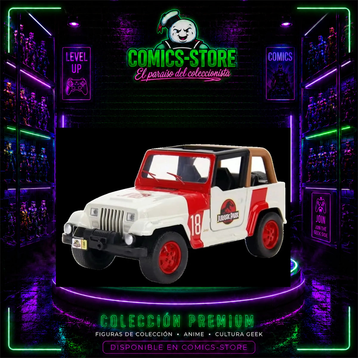 Carro Jurassic Park | Jeep Wrangler | Jada 1/32