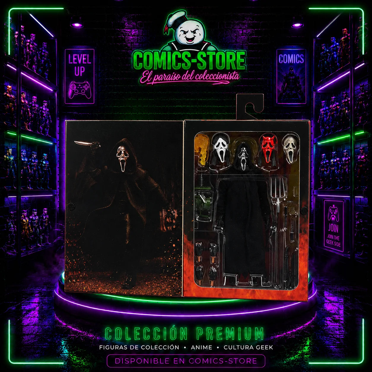 Figura de acción NECA - Ghostface Ultimate de 7 pulgadas