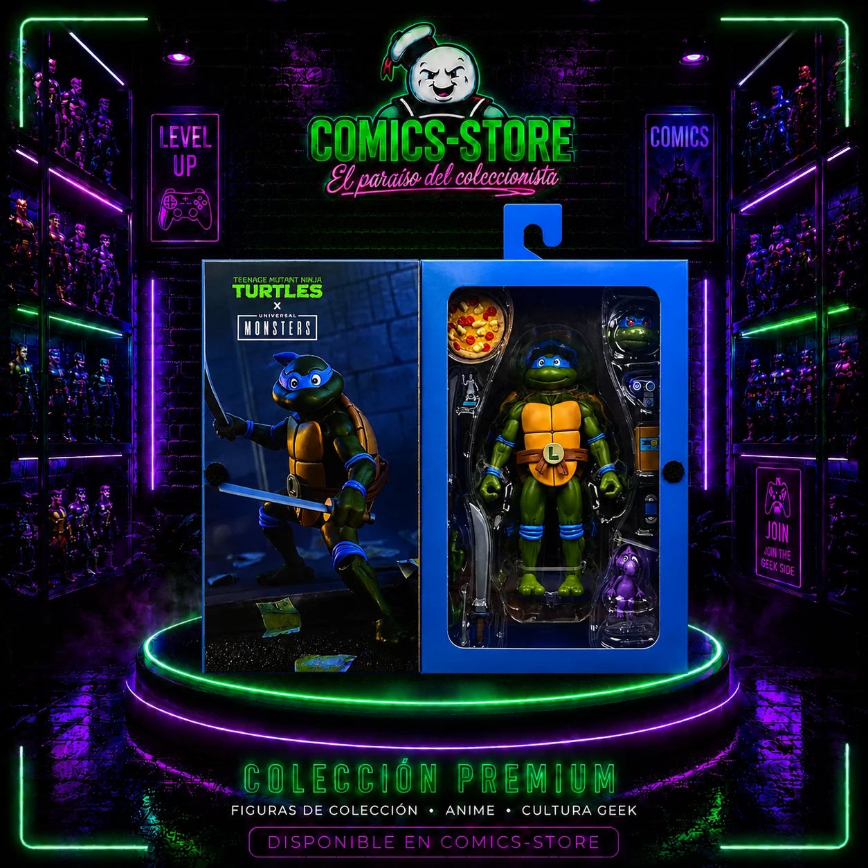 Figura Nickelodeon- Leonardo (Dibujos Animados)