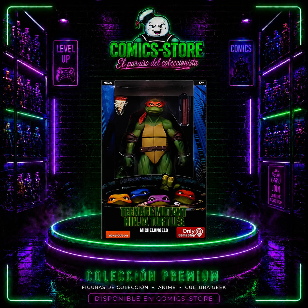 Figura Neca Michelangelo las Tortugas Ninja 1990