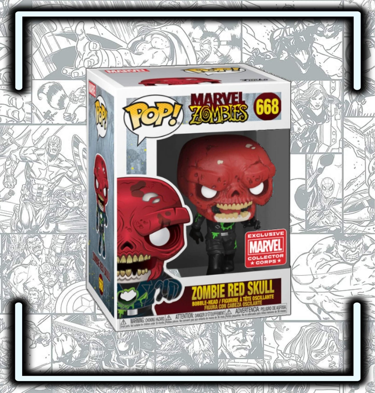 Figura Funko Zombie Red Skull #668 - Comics Store Colombia