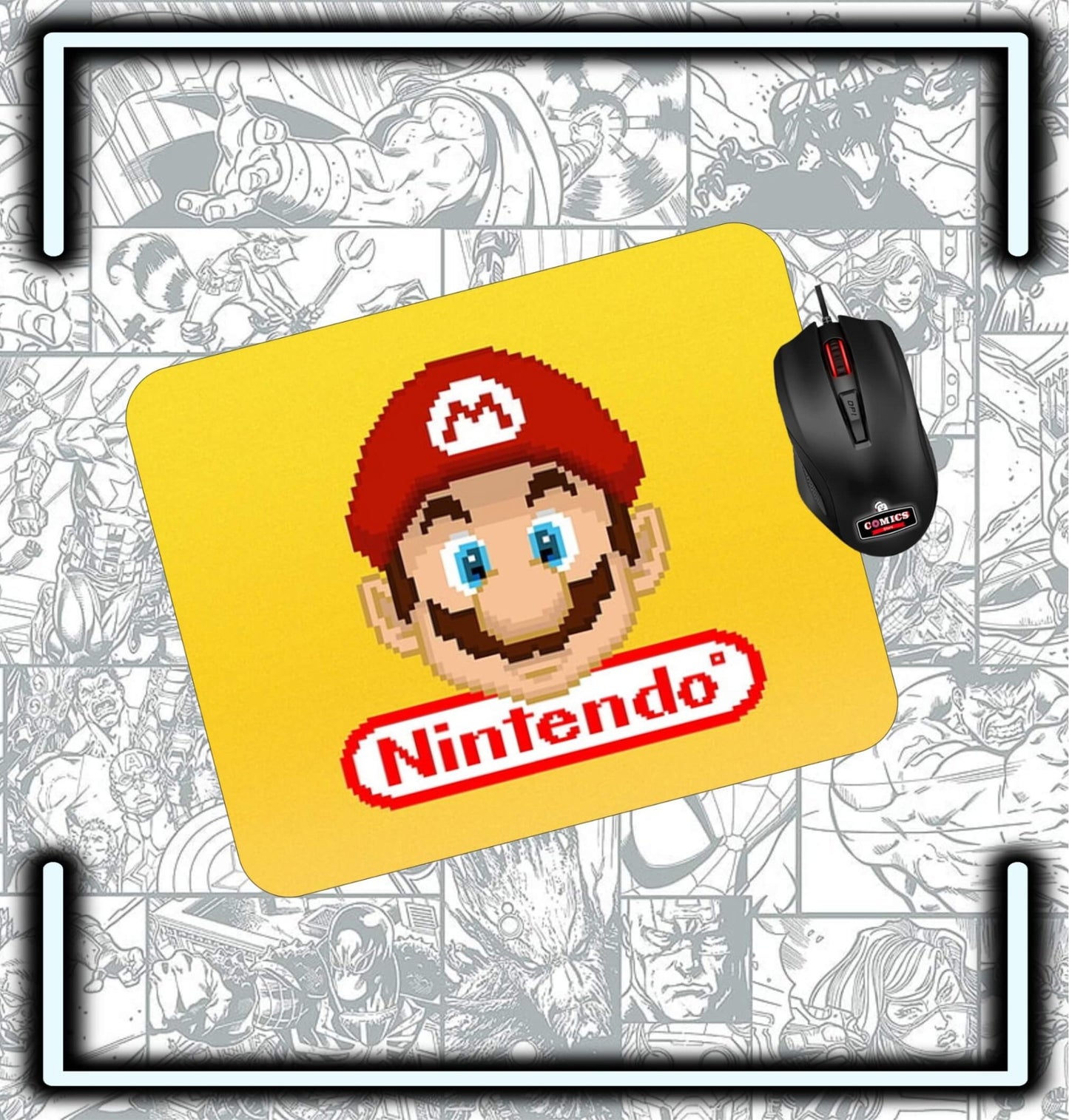 Mouse Pad Mario Bros Gamers 3 - Comics Store Colombia