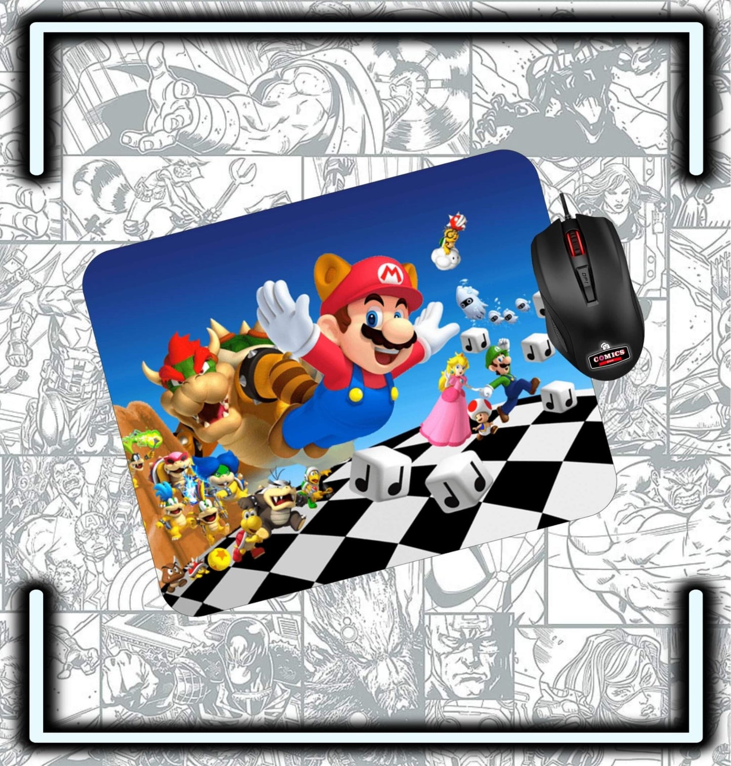 Mouse Pad Mario Bros Gamers 5 - Comics Store Colombia