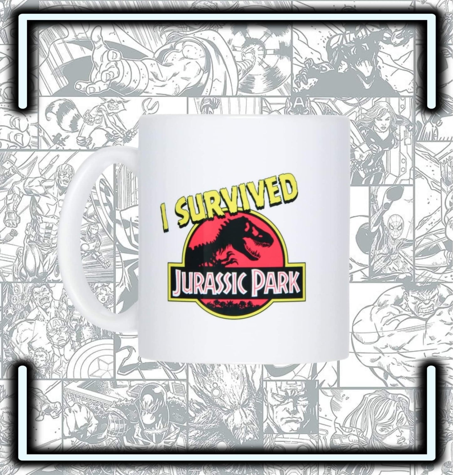 Mug I Survived Jurassic Park - Comics Store Colombia