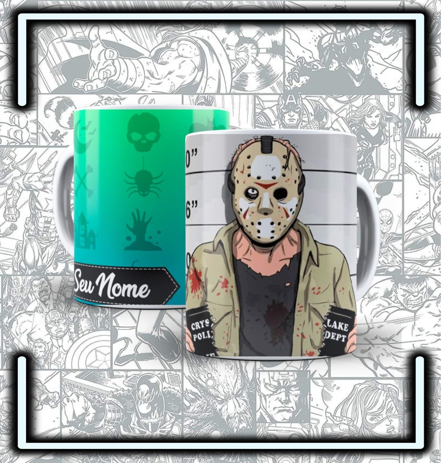 Mugs Ceramica Terror Jason - Comics Store Colombia