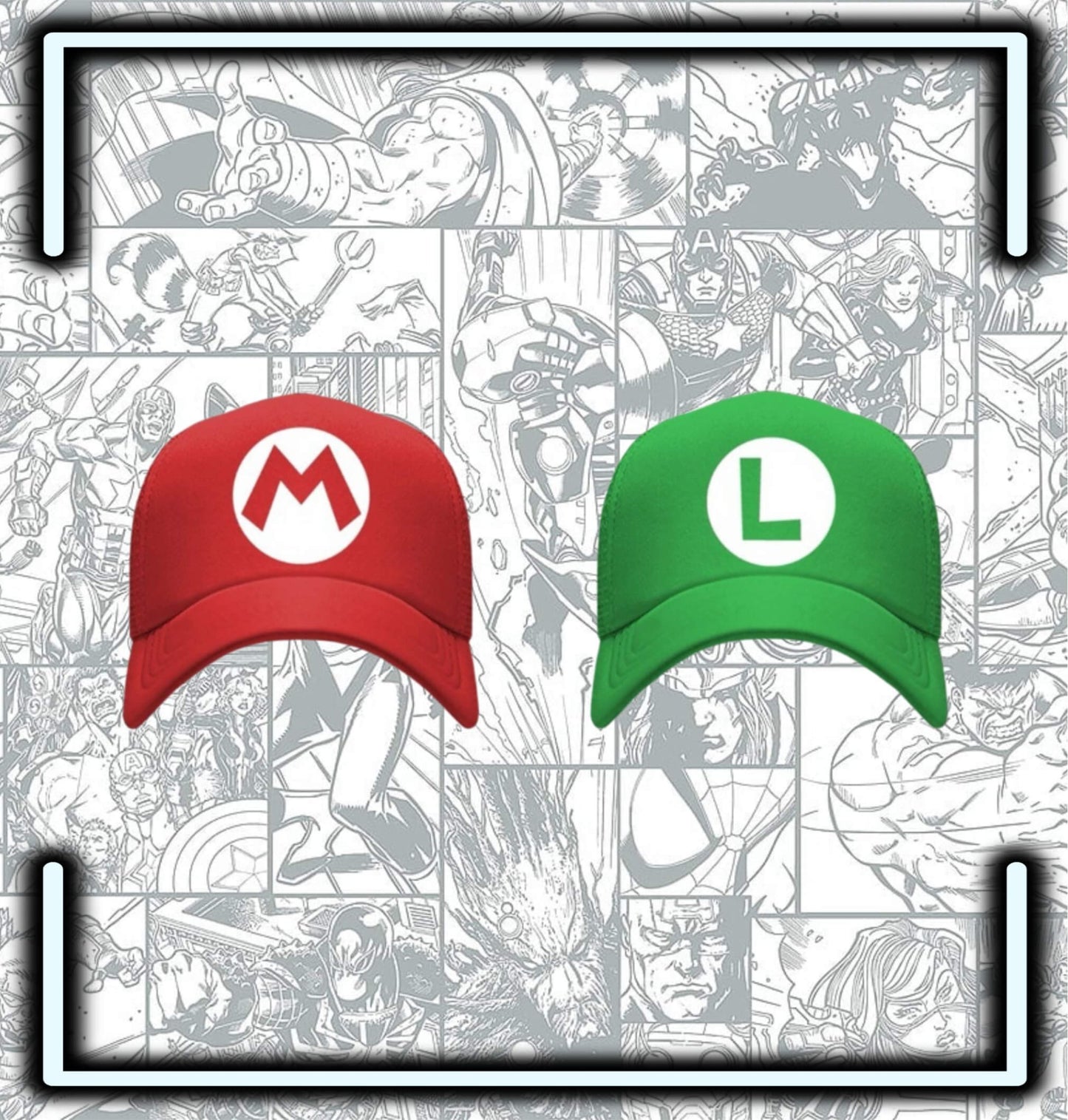 Pack Duo Gorra Mario Bros & Luigi - Comics Store Colombia