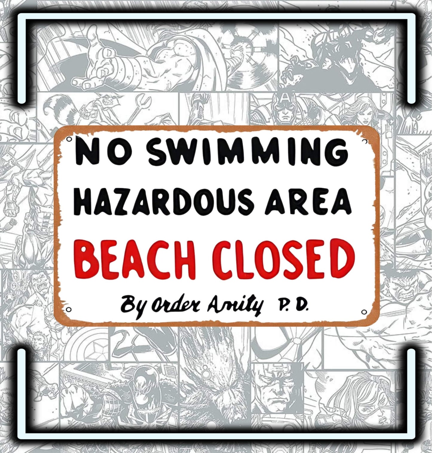 Placa Metalica Jaws - Comics Store Colombia