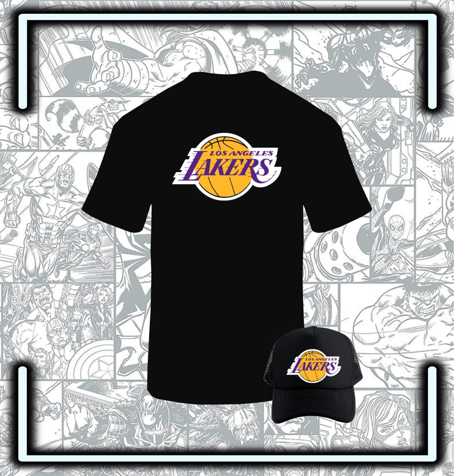 T-Shirt Angeles Lakers Obsequio Gorra - Comics Store Colombia