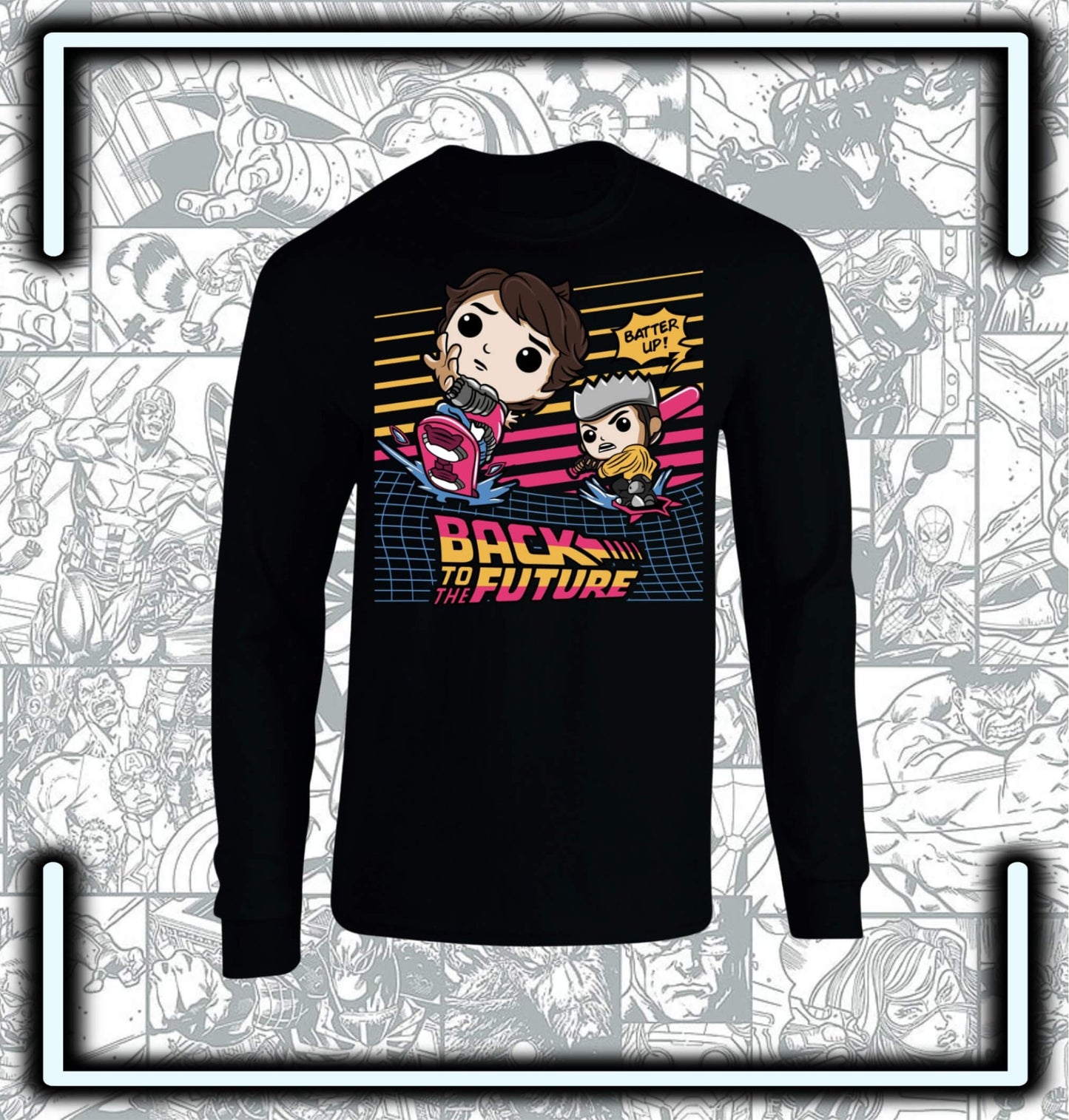 T-Shirt Manga Larga Back To The Future Pop Art - Comics Store Colombia