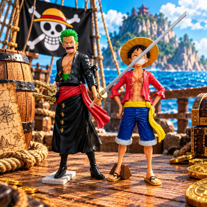 Set de Figuras One Piece – Monkey D. Luffy y Roronoa Zoro