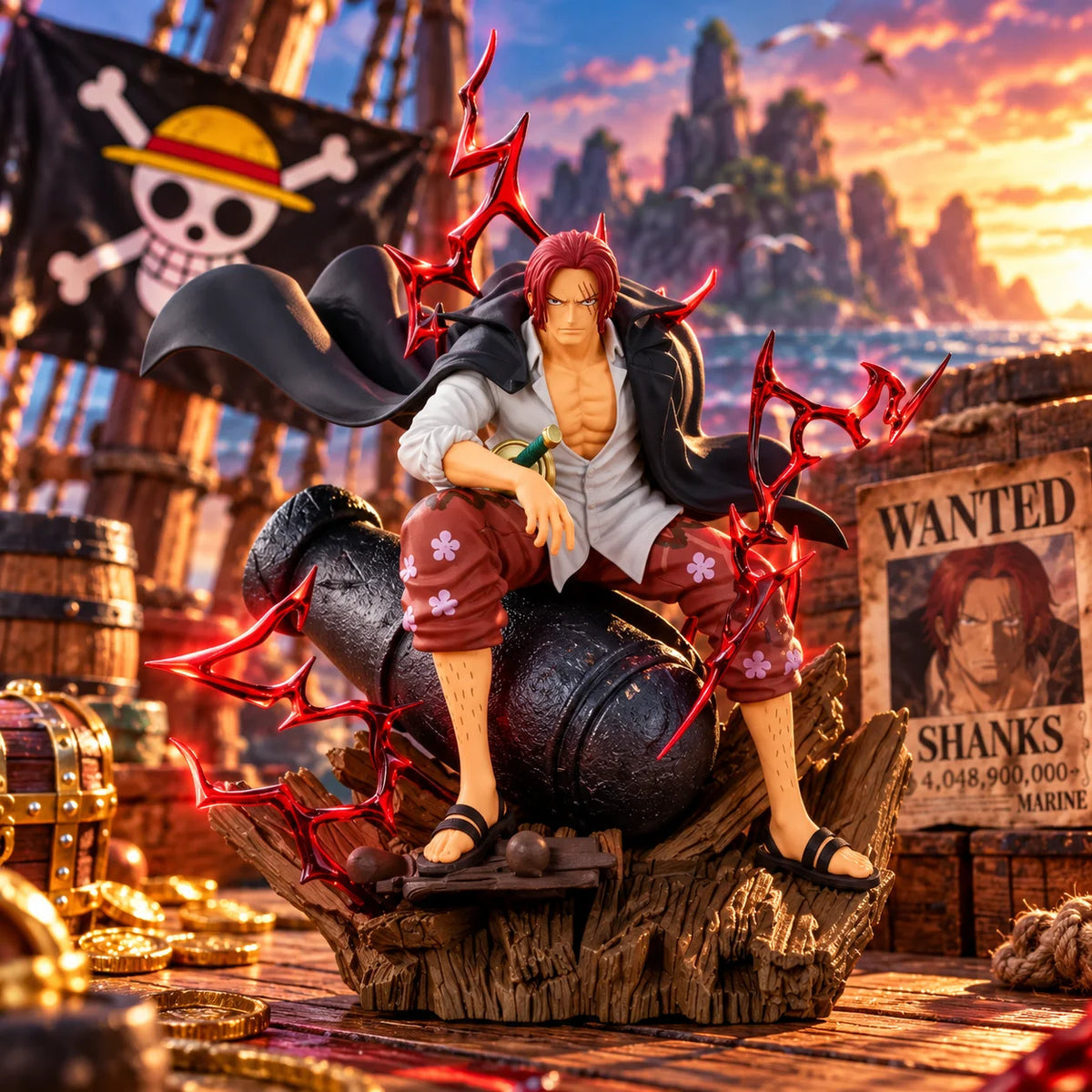 Figura Shanks One Piece – Emperador del Mar con Haki del Conquistador