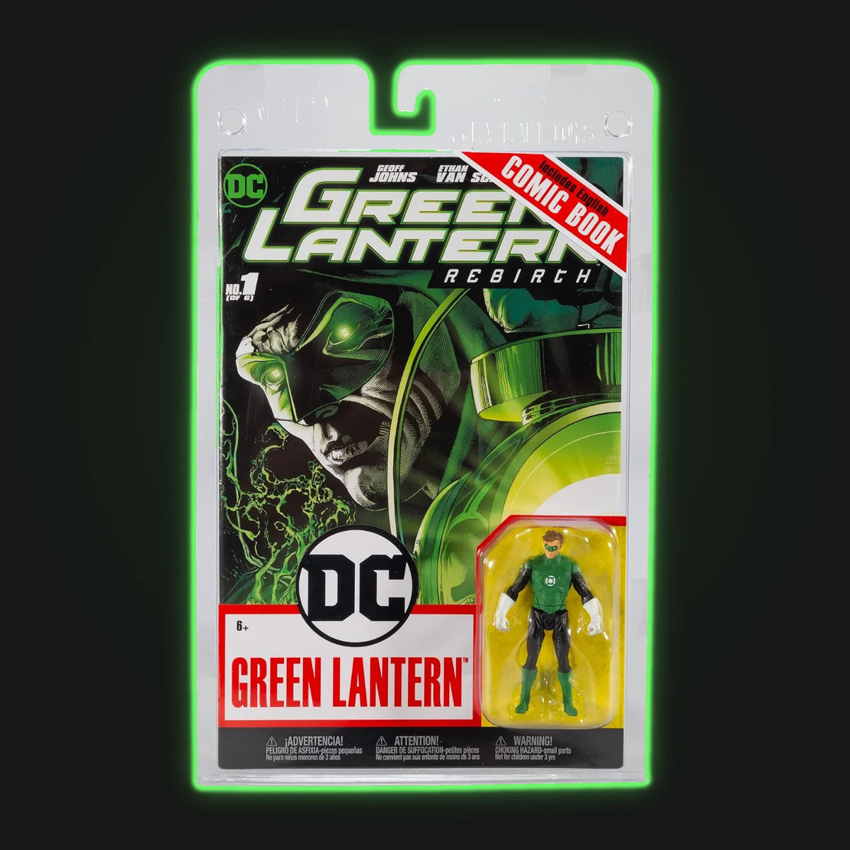 McFarlane Toys - DC Direct - Figura de 3 pulgadas con cómic WV2 - Linterna verde (HAL Jordan)