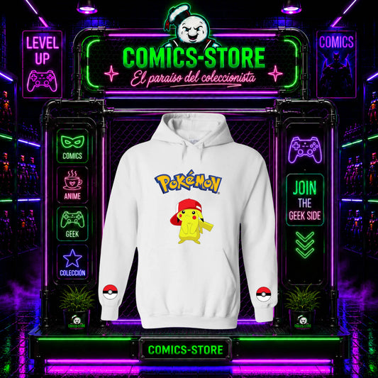 Hoodie Capota Blanco Pikachu Pokemón