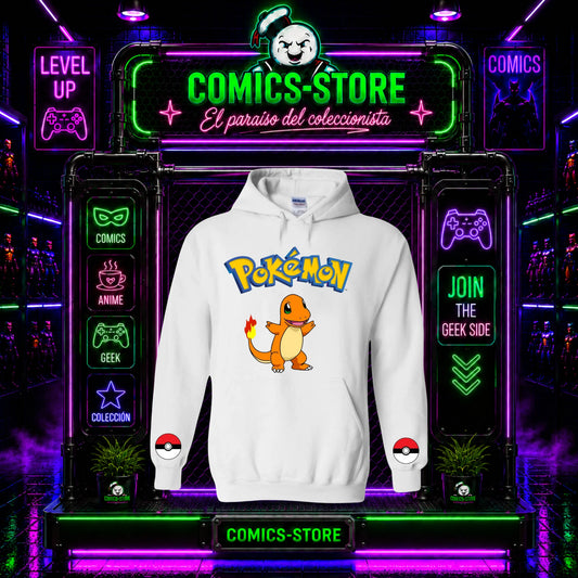 Hoodie Capota Blanco Charmander Pokemón