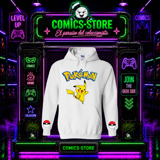 Hoodie Capota Blanco Pikachu I Pokemón