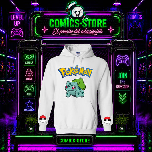 Hoodie Capota Blanco Bulbasaur Pokemón