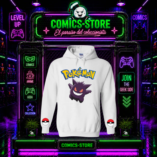 Hoodie Capota Blanco Gengar Pokemón