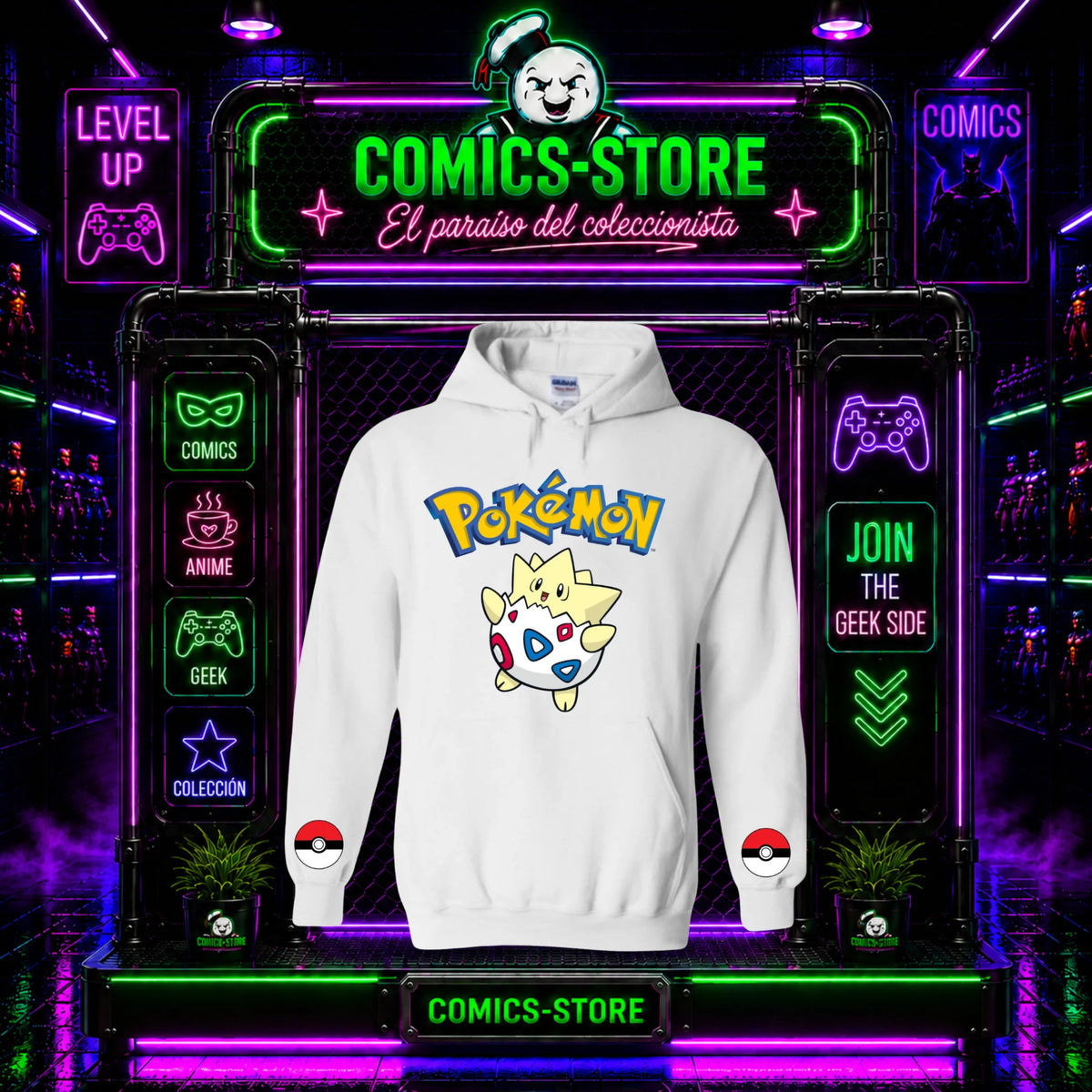 Hoodie Capota Blanco Togepi Pokemón