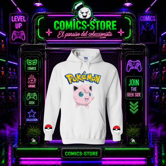 Hoodie Capota Blanco Jigglypuff Pokemón