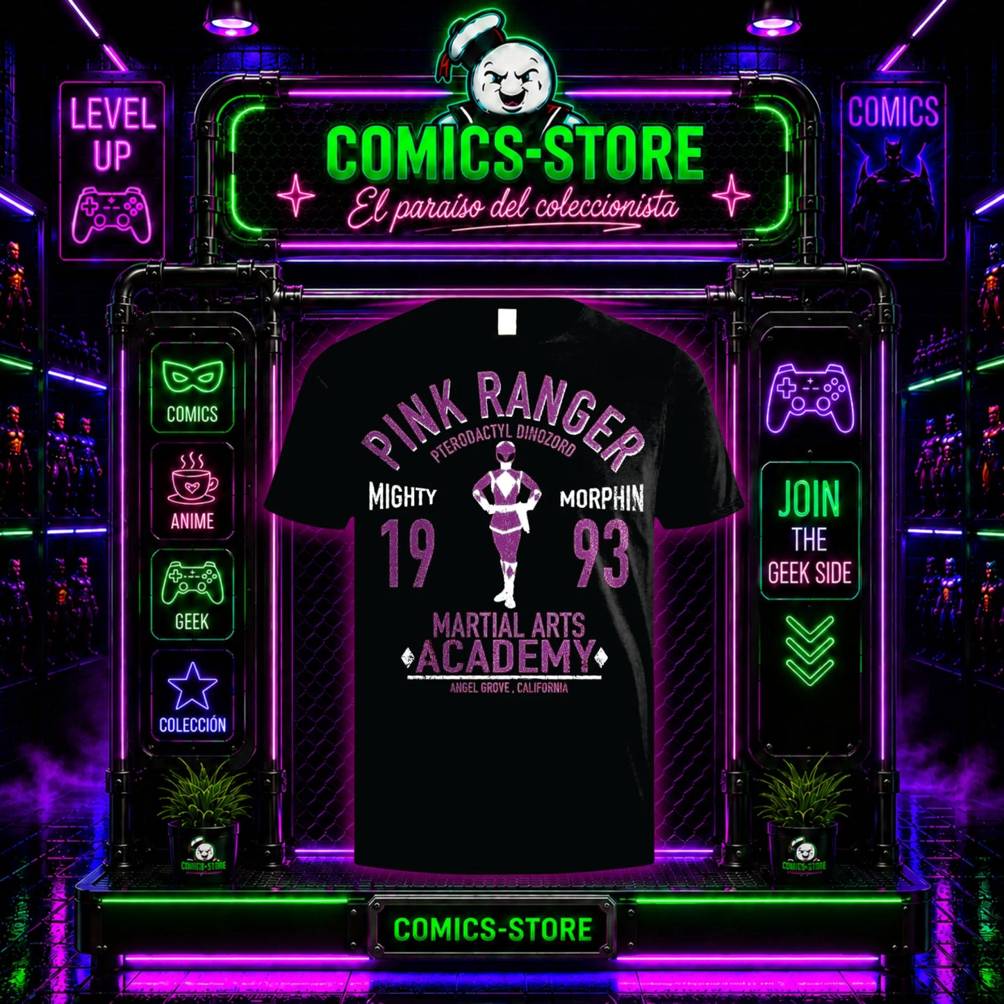 Camiseta Power Rangers Pink