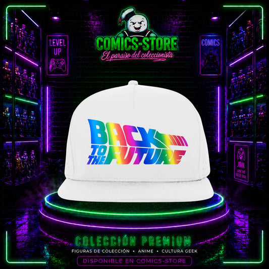 Gorra Plana Snapback Trucker Back To The Future White