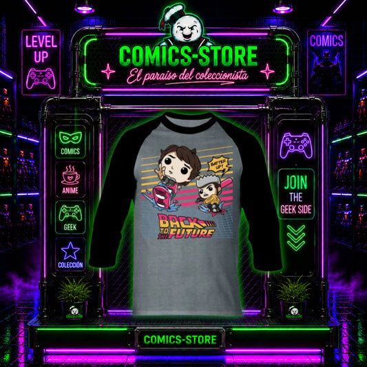 T-Shirt Raglan Manga Larga Back To The Future Pop