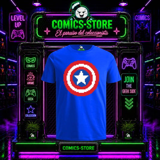 Camiseta Capitan America Pixel