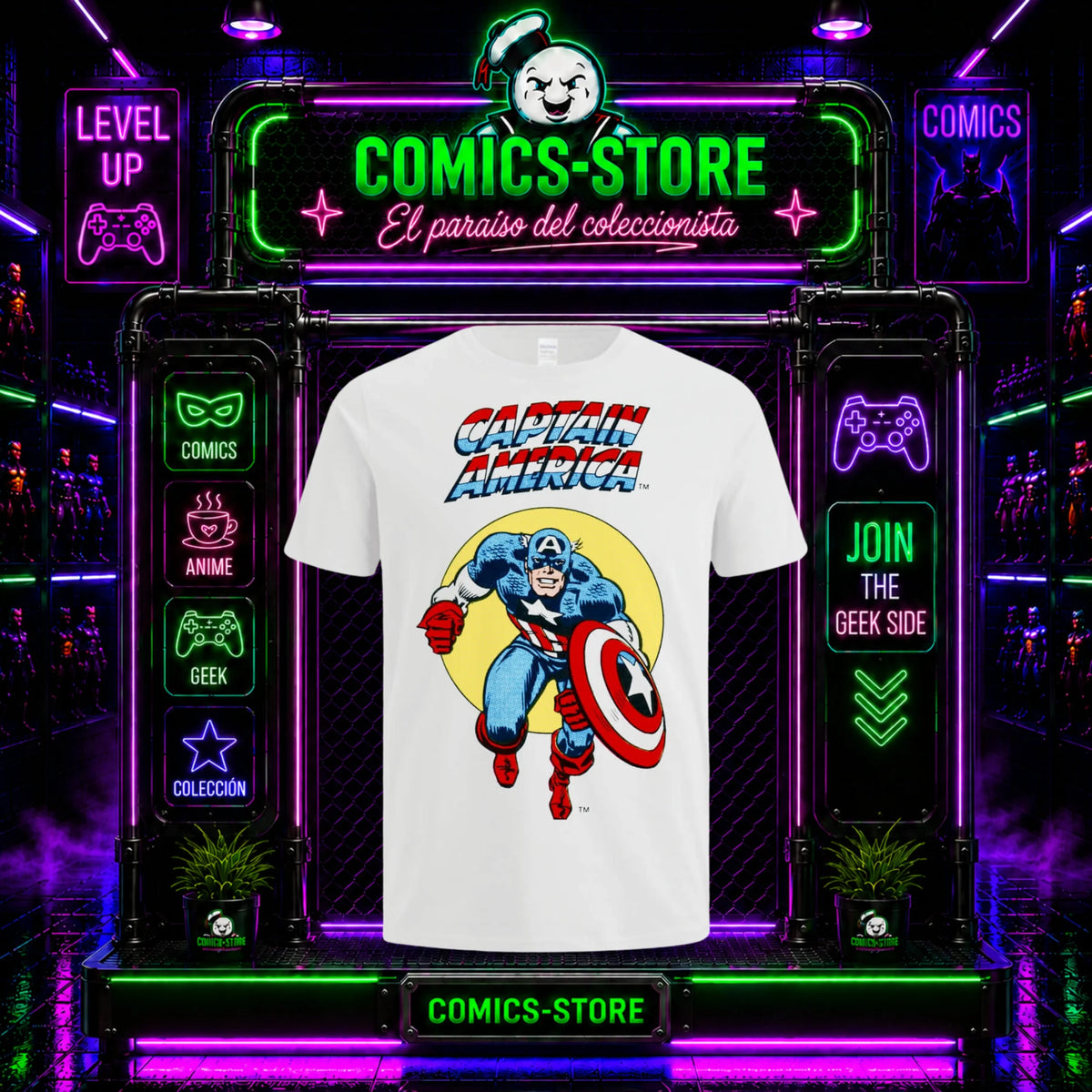 Camiseta Capitan America Retro