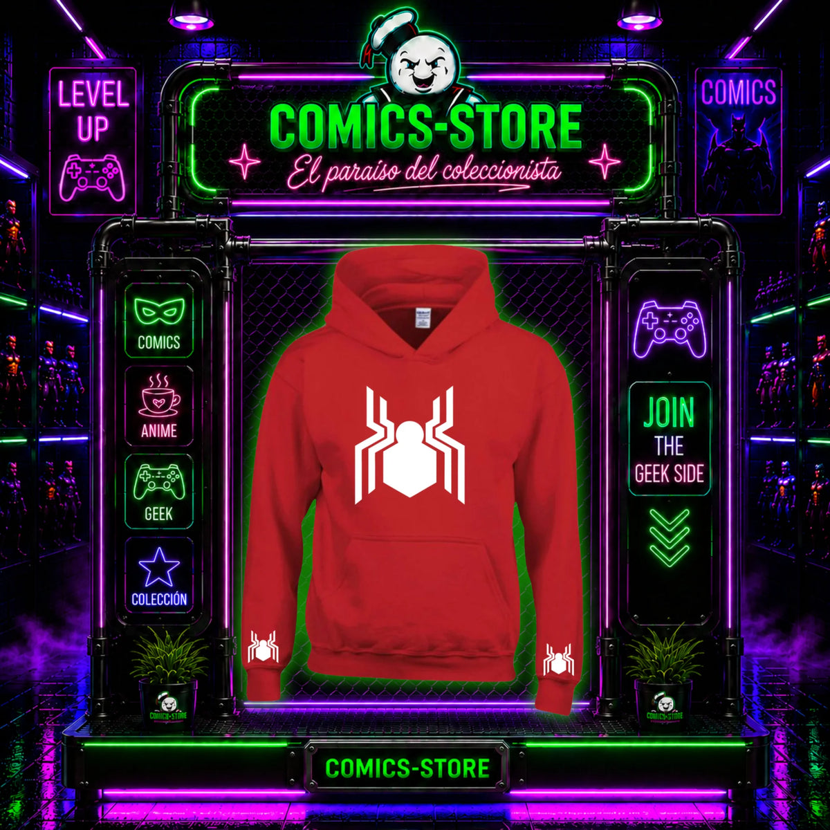 Hoodie Capota Rojo Spiderman Holland