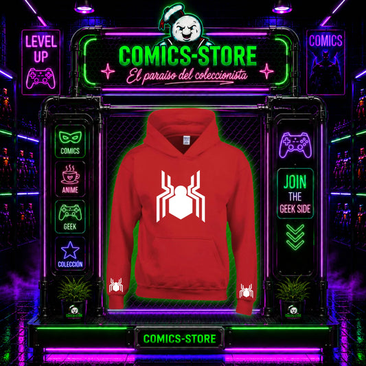 Hoodie Capota Rojo Spiderman Holland